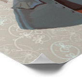 Kaninchen und Vögel Poster (Ecke)