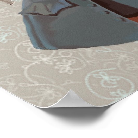 Kaninchen und Vögel Poster (Ecke)