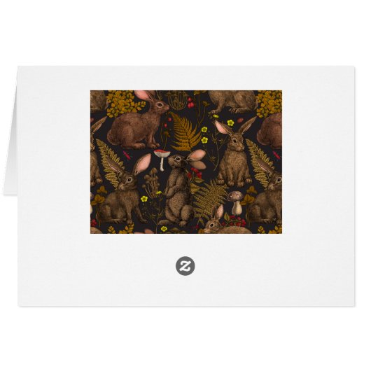 Kaninchen und Waldflora (Rückseite Horizontal)