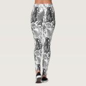 Kaninchen und Waldflora2 Leggings (Rückseite)
