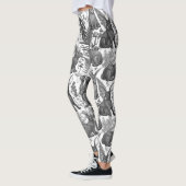 Kaninchen und Waldflora2 Leggings (Links)