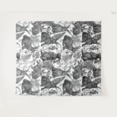 Kaninchen und Waldflora2 Tapisserie Wandteppich (Vorderseite (Horizontal))