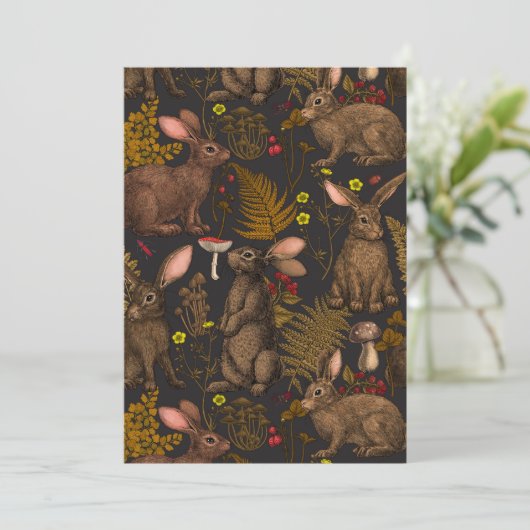 Kaninchen und Waldflora 3 (Stehend Vorderseite)