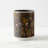 Kaninchen und Waldflora 3 Tasse (Zentrum)