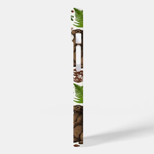 Kaninchen und Waldflora 4 Case-Mate iPhone Hülle (Rückseite / Links)