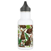 Kaninchen und Waldflora 4 Edelstahlflasche (Links)