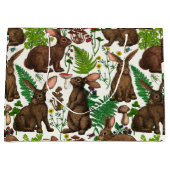 Kaninchen und Waldflora 4 Große Geschenktüte (Vorderseite)