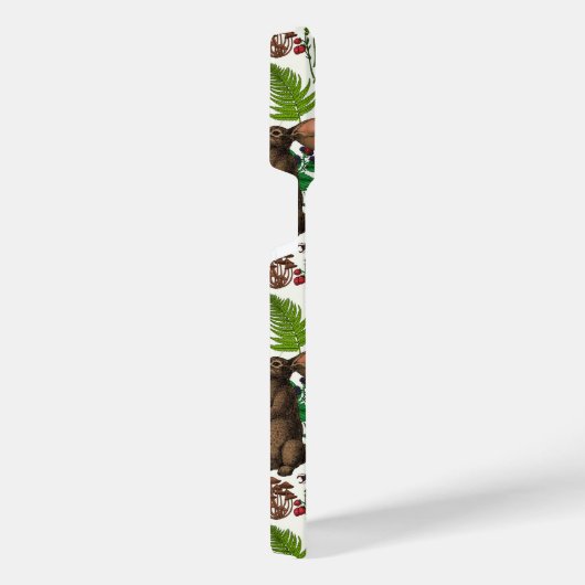 Kaninchen und Waldflora 4 iPhone Hülle (Rechte Seite)