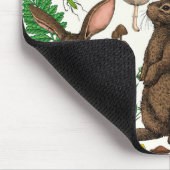 Kaninchen und Waldflora 4 Mousepad (Ecke)