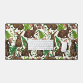 Kaninchen und Waldflora 4 Schreibtischunterlage (Tastatur & Maus)