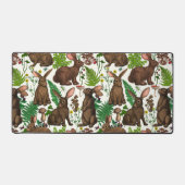 Kaninchen und Waldflora 4 Schreibtischunterlage (Vorderseite)