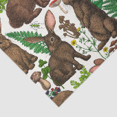 Kaninchen und Waldflora 4 Seidenpapier (Ausschnitt)