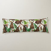 Kaninchen und Waldflora 4 Seitenschläferkissen (Rückseite)