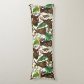 Kaninchen und Waldflora 4 Seitenschläferkissen (Vorderseite Vertikal)