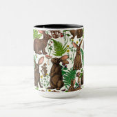 Kaninchen und Waldflora 4 Tasse (Zentrum)