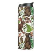 Kaninchen und Waldflora 4 Thermosbecher (Nach links gedreht)