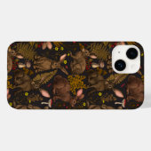 Kaninchen und Waldflora Case-Mate iPhone Hülle (Rückseite (Horizontal))