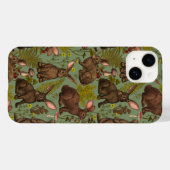 Kaninchen und Waldflora Case-Mate iPhone Hülle (Rückseite (Horizontal))