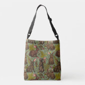 Kaninchen und Waldflora Crossbody Bag Tragetaschen Mit Langen Trägern (Rückseite)
