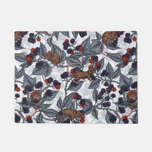 Kaninchen und Waldflora Doormat Fußmatte