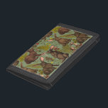Kaninchen und Waldflora Dreifach Ballett Tri-fold Geldbeutel<br><div class="desc">Von Hand gezeichnet Kaninchen und Waldflora pilzen,  Beeren und Käfer</div>