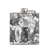 Kaninchen und Waldflora Flachmann (Rückseite)