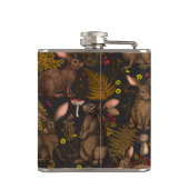 Kaninchen und Waldflora Flachmann (Rückseite)