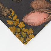 Kaninchen und Waldflora Fleece Blanket (Ecke)
