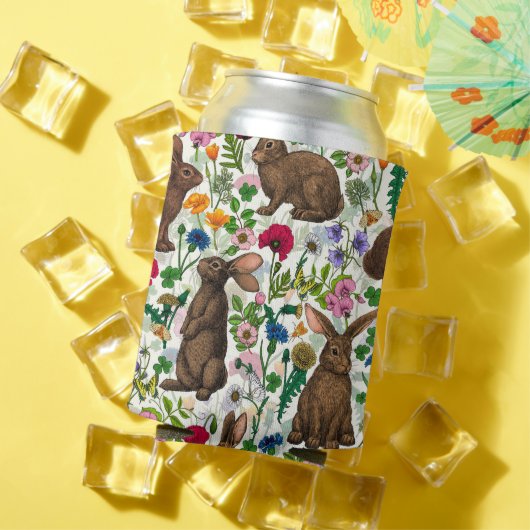 Kaninchen und Waldflora können kühlen Dosenkühler (In Situ Sommer)