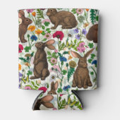 Kaninchen und Waldflora können kühlen Dosenkühler (Vorderseite)