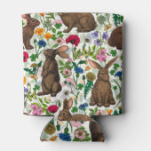 Kaninchen und Waldflora können kühlen Dosenkühler (Rückseite)