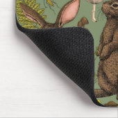 Kaninchen und Waldflora Maus Pad Mousepad (Ecke)
