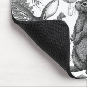 Kaninchen und Waldflora Maus Pad Mousepad (Ecke)