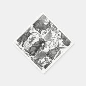 Kaninchen und Waldflora Napkins Serviette (Ecke)