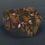 Kaninchen und Waldflora Neck Tie Krawatte<br><div class="desc">Von Hand gezeichnet Kaninchen und Waldflora pilzen,  Beeren und Käfer</div>