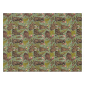 Kaninchen und Waldflora Tischdecke (Vorderseite (Horizontal))