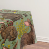 Kaninchen und Waldflora Tischdecke (Beispiel)