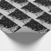 Kaninchen und Weihnachtsbaum Winterurlaub Kunst Geschenkpapier (Ecke)