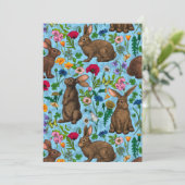 Kaninchen und Wildblumen (Stehend Vorderseite)