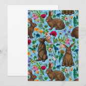 Kaninchen und Wildblumen (Vorne/Hinten)