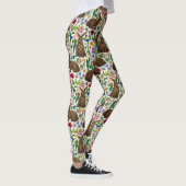 Kaninchen und Wildblumen Leggings (Rechts)
