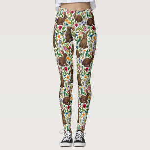 Kaninchen und Wildblumen Leggings