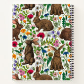Kaninchen und Wildblumen Notizblock (Rückseite)