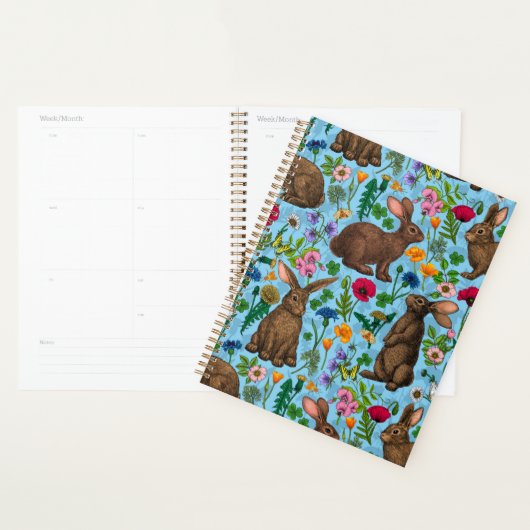 Kaninchen und Wildblumen Planer (Anzeige)