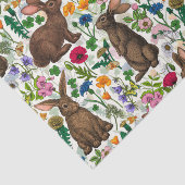 Kaninchen und Wildblumen Seidenpapier (Ausschnitt)