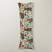 Kaninchen und Wildblumen Seitenschläferkissen (Vorderseite Vertikal)