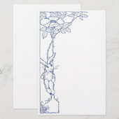 Kaninchen und wilde Rose Briefpapier (Vorne/Hinten)
