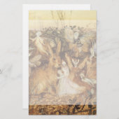 Kaninchen unter den Fairies, Vintage Märchen Briefpapier (Vorne/Hinten)