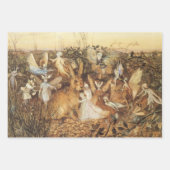 Kaninchen unter den Fairies, Vintage Märchen Geschenkpapier Set (Vorderseite)