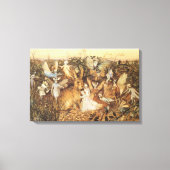 Kaninchen unter den Fairies, Vintage Märchen Leinwanddruck (Vorderseite)